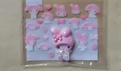 オーロラ立体シール　マイメロ　おすそ分け