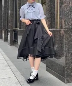 axes femme ラッフルフリルスカート　ブラックのサムネイル