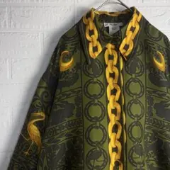 【極美品】 CELINE セリーヌ チェーン ロゴ シルク シャツのサムネイル