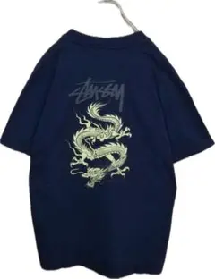 90's old stussy 紺タグ スウェット ドラゴン 龍 ブラック - メルカリ