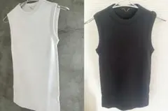 2着セット Deuxieme dignity sleeveless 白黒 - メルカリ