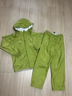 mont-bell レインスーツ(上下セット) ライムグリーン　130