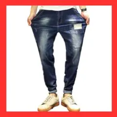 【新品】 34 ネイビー メンズ ジーパン テーパード デニム ストレッチ