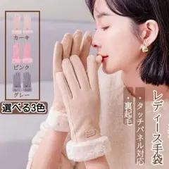 選べる３色 手袋 レディース 防寒 防風 グローブ スマホ対応 裏起毛 暖かい