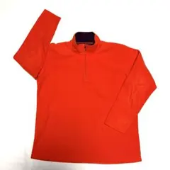 XL マイクロフリース　メンズ　派手　オレンジ　古着　ゴルフ