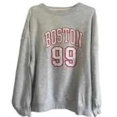 Quash／BOSTON 99 ロゴ スウェット トレーナー グレー　XLのサムネイル