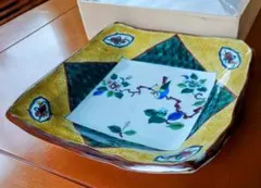 未使用 九谷焼 盛皿 大皿 木箱入 星峯 瑛生の器（九谷美陶園）｜三寸つば型皿｜作家の器と暮らす。IVORY