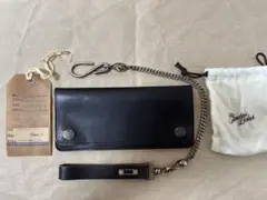 【本革•総手縫】テンダーロインインスパイア ロングトラッカーウォレット クロコ黒 本革•総手縫】テンダーロインインスパイア ロングトラッカー