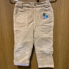 familiar ファミリア　コーデュロイパンツ ベージュ　折り返し柄あり