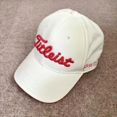 Titleist FootJoy ゴルフ キャップ ホワイト ピンク 帽子 刺繍のサムネイル
