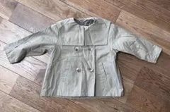 H&Mダブルボタン セーラーカラートレンチコート　110