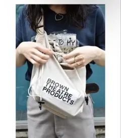 BROWN THEATRE PRODUCTS ナイロンショルダーバッグ ベージュ