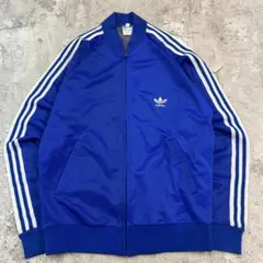 アディダス　70s　USA製　ATP　トラックジャケット　古着　ブルー他　M