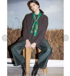 BEAUTY&YOUTH ケーブル編み ウールニット ブラウン