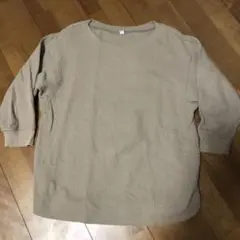 UNIQLOワッフルベージュトップス。Lサイズ