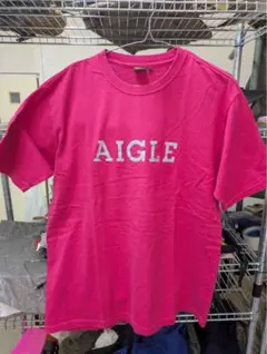AIGLE ピンク ロゴ Tシャツ XLのサムネイル
