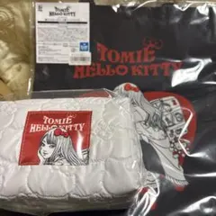 富江×ハローキティ エニマイくじＣ賞トートバッグ黒Ｄ賞マルチポーチ白セット