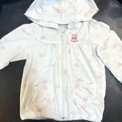 90 花柄 フード アウター ホットビスケッツ ミキハウス