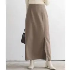 rps スリット入りタイトスカート　起毛　モカ