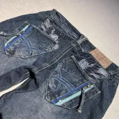 刺繍デニムパンツ