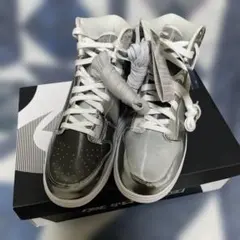 新品未使用　クロット × ナイキ ダンク ハイ シルバー28㎝