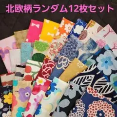 北欧風生地 25×25 ランダムはぎれ12枚 お楽しみセット