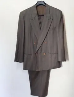 FICCHINO MODA CLUBブラウン ダブルブレストスーツ