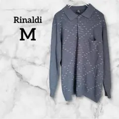 Rinaldi グレー ポロシャツ 長袖 厚手 ポケット付き