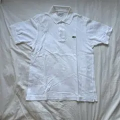LACOSTE クラシックフィット ホワイトポロシャツ US M L1212