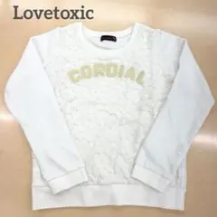 Lovetoxic ラブトキシック レース　トレーナー ホワイト Lサイズ
