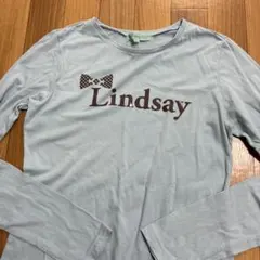 平成レトロ Lindsay 長袖カットソー 水色 L ナルミヤ