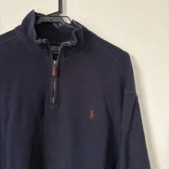 Polo Ralph Lauren ネイビー ジップアップ トレーナー 古着