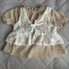 ROPÉ PICNIC ベージュ フリル トップス