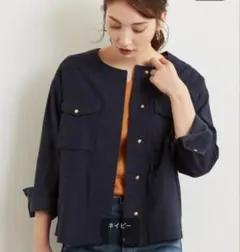green label relaxing ウエストギャザーワークブルゾン