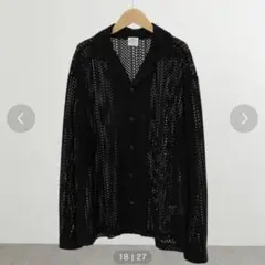 coen ビッグシルエットメッシュオープンカラーシャツ　ブラック　M 未使用