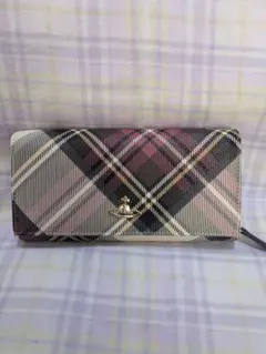 未使用 Vivienne Westwood 長財布　チェック柄