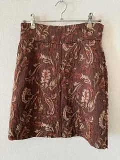 SNIDEL ジャガード ミニスカート ペイズリー柄