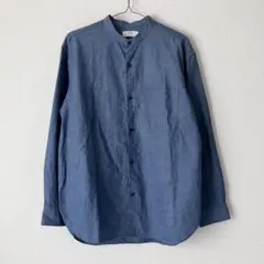 ユニクロ コットンリネンスタンドカラーシャツ