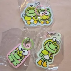 けろけろけろっぴxかえるのピクルス めじるしラバーチャーム 3個セット