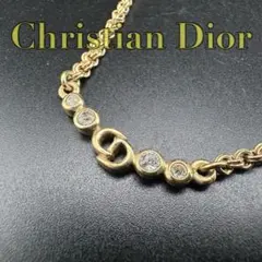 極美品✨ Dior ネックレス CD ロゴ ラインストーン 希少 刻印 1936