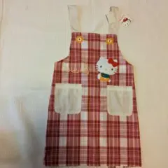 新品　タグ付き ハローキティ チェック柄エプロン