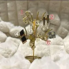 ①②⑥樹脂ノンホールピアス ゴールド系 ハンドメイド レジン 美濃焼 淡水パール