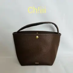 Ch!iiibag シュリンクレザーワイドベルトショルダーバッグ　ブラウン　レア Ch!iiibag シュリンクレザーワイドベルトショルダーバッグ ブラウン