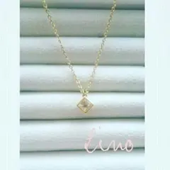 スクエアスワロ一粒ネックレス