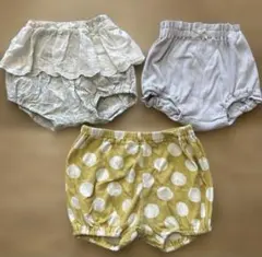女の子ベビー　ベビーブルマ　3点セット　70㎝　80㎝　かぼちゃパンツ　春　夏