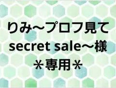 りみ～プロフ見てsecret sale～様　確認用専用ページです。