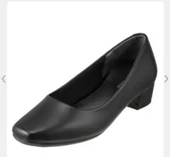 fuwaraku 23.5 3E EEE ブラック パンプス 低ヒール