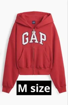 完売》GAPギャップ ロゴフレンチテリージップアップパーカー タスカン 