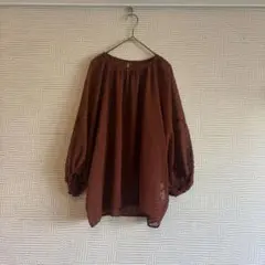 《美品》green label relaxingシフォンドットジャガードブラウス