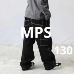 美品【 MPS 】 ステッチ ペインターパンツ ブラック 130cmのサムネイル